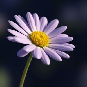 Elegant Purple and Yellow Daisy Art Print 16x16